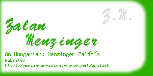 zalan menzinger business card